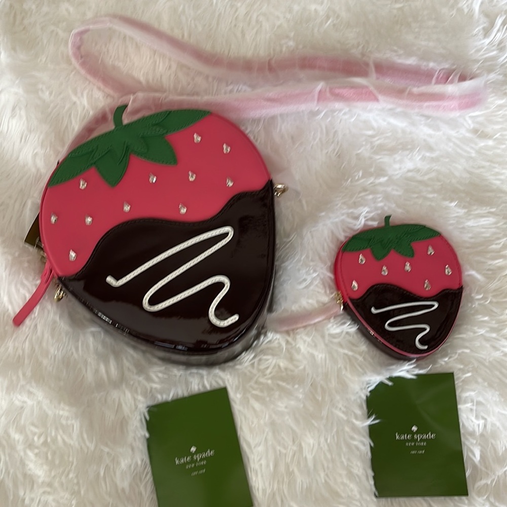 NWT Kate Spade Collectors Crème de La Crème Strawberry Purse and Change Purse - Picture 4 of 7